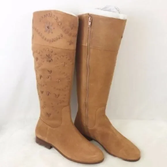 JACK ROGERS Tara Tall Oak Suede Boot - Picture 4 of 7